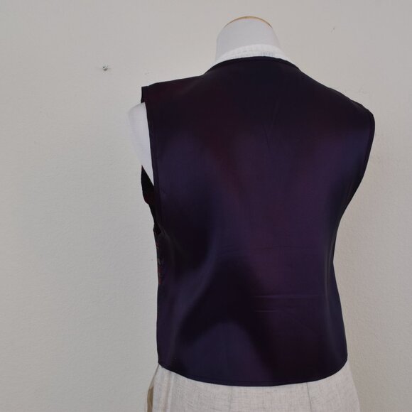 Vintage Striped Polyester/Acetate Vest by Petite Sophisticate size Small - Picture 7 of 13